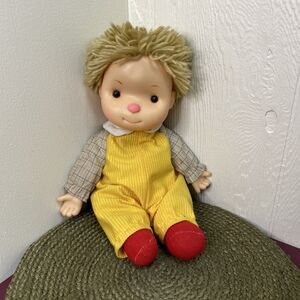 1980s Komfy Kids Astra Trading Yarn Hair Boy Doll Plush Toy 15"